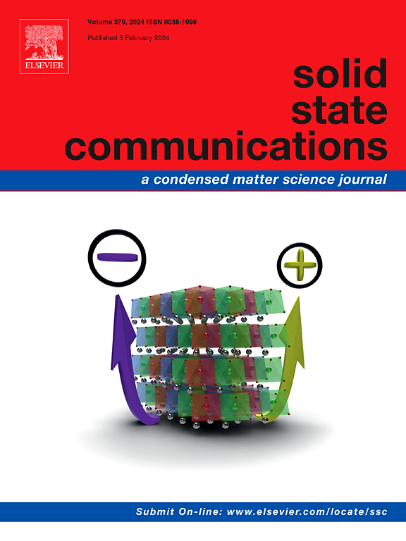 Go to journal home page - Solid State Communications